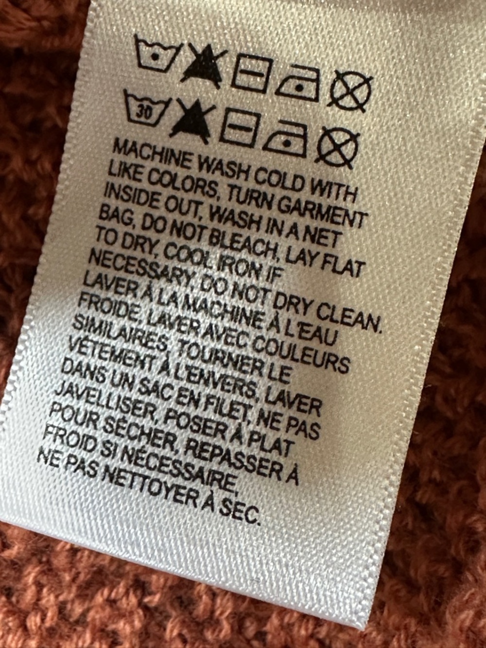 Lucky Brand Sweater Size XL NWT Terracotta Boho Gorpcore - Picture 9 of 10
